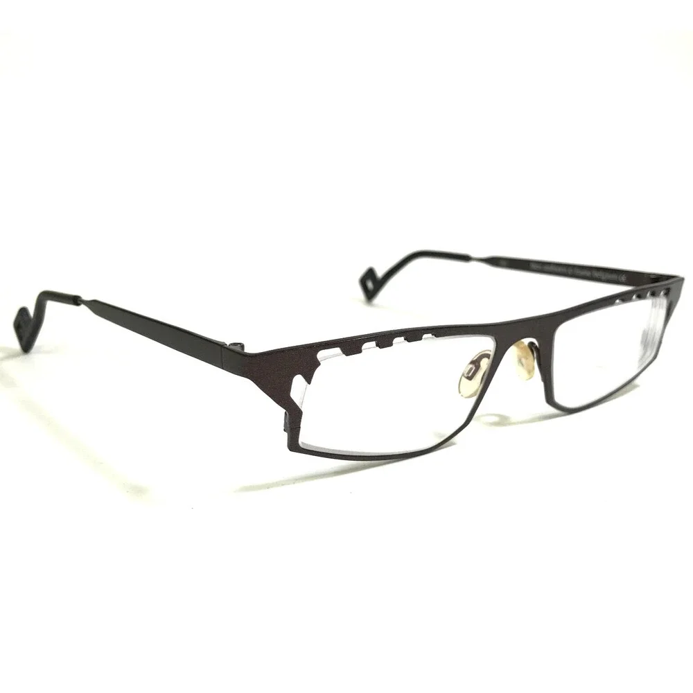 THEO Eyeglasses Frames ambiorix 403 Brown Semi Rim Modernist MCM 48-18-145